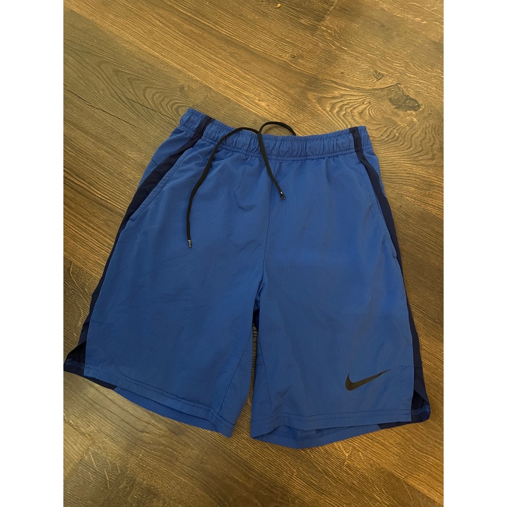 Nike Mens Dri-FIT Standard Fit Athletic Training Shorts Blue Navy Small